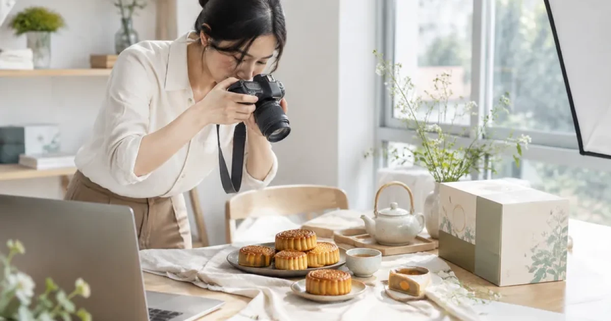 10 concept chụp hình bánh trung thu sang trọng cho thương hiệu